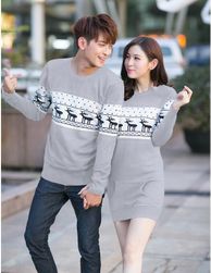 Pletený sveter so sobom - dámska alebo pánska verzia