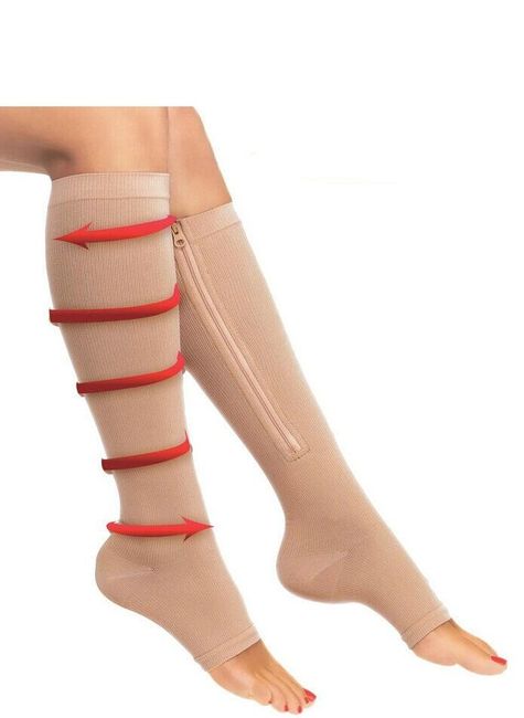 Kompresné ponožky so zipsom - 2 farby a veľkosti 1