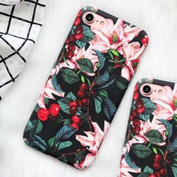 Květinový kryt z pevného plastu pro iPhone 6, 6S, 6 plus, 6S plus, 7 a 7 plus