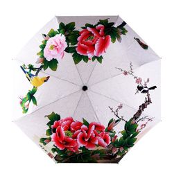 Дамски чадър с цветя