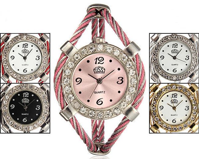 Dámské náramkové hodinky v originálním designu -  na výběr z 5 barevných variant 1