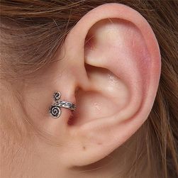 Piercing zatočený - stříbrná barva