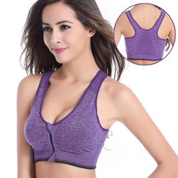 Sutien sport cu efect push-up si fermoar