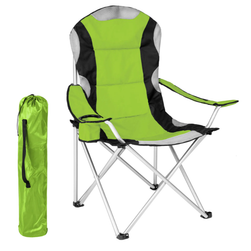 Kempingová židle polstrovaná zelená ZO_401051