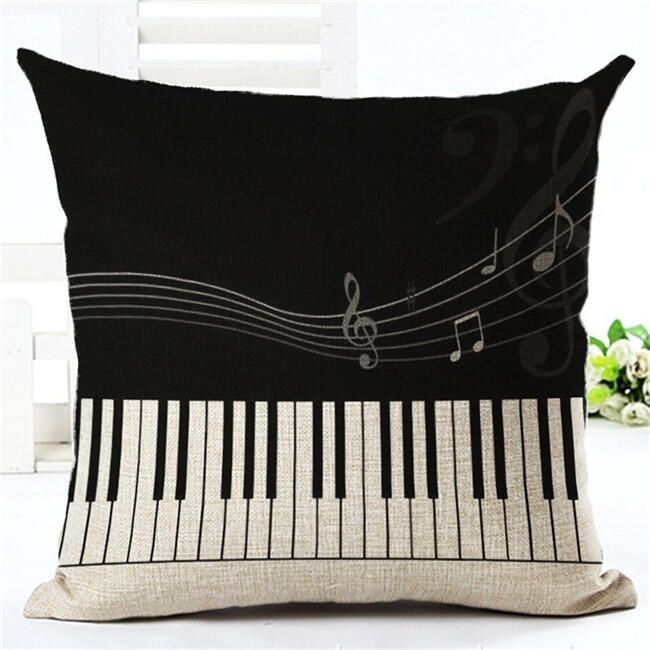 Navlaka za jastuk 45 x 45 cm - muzički dizajn 1