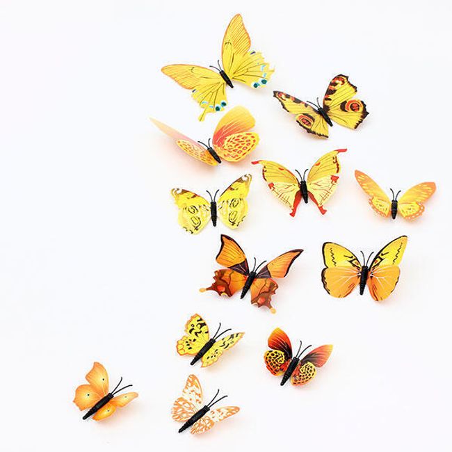 Dekorace v podobě 3D motýlků - 6 barev 3 1