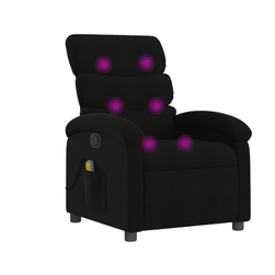 Masažna fotelja na razvlačenje, crna tkanina ZO_371703-A