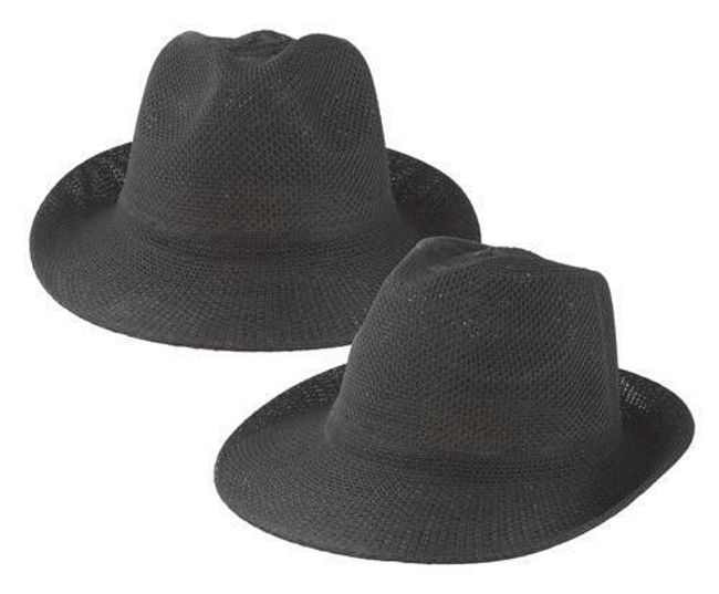Slaměný klobouk v černé barvě 1