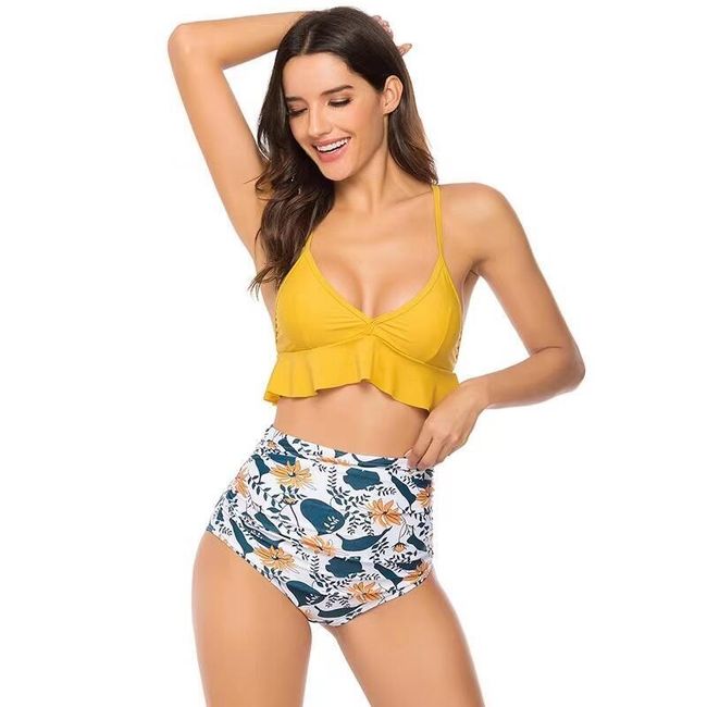Ženski kupaći kostim sa višim strukom floral high waist swimsuit 1