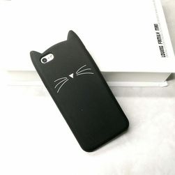 Husă de pisică pentru iPhone 5, 5S, SE, 6, 6S, 6Plus, 7, 7Plus