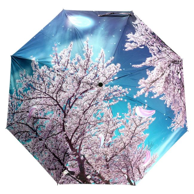 Deštník s motivem olejomalby rozkvetlého stromu 1