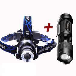 LED čelovka + MINI baterka - různé varianty