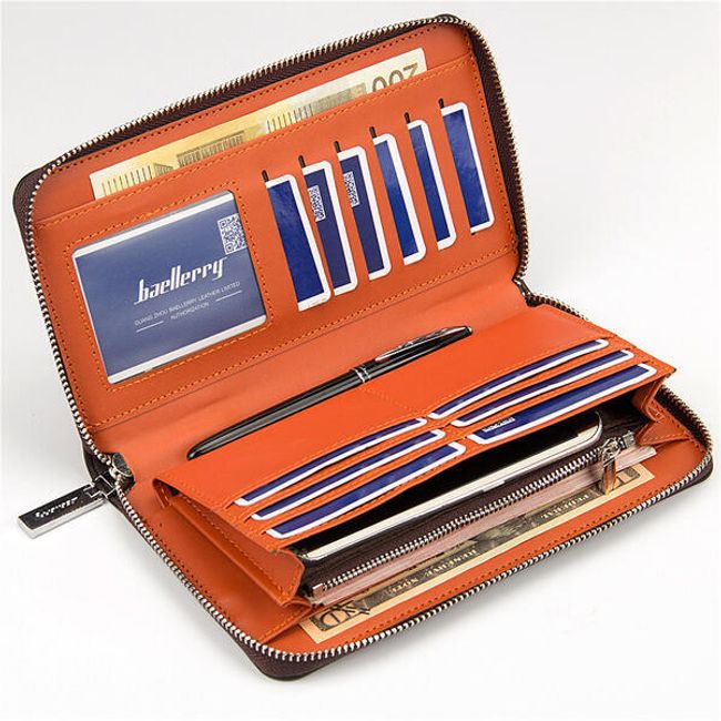 Prostorná peněženka s prošíváním - 3 barvy 1