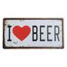 Vintage ceduľa s nápisom I Love Beer