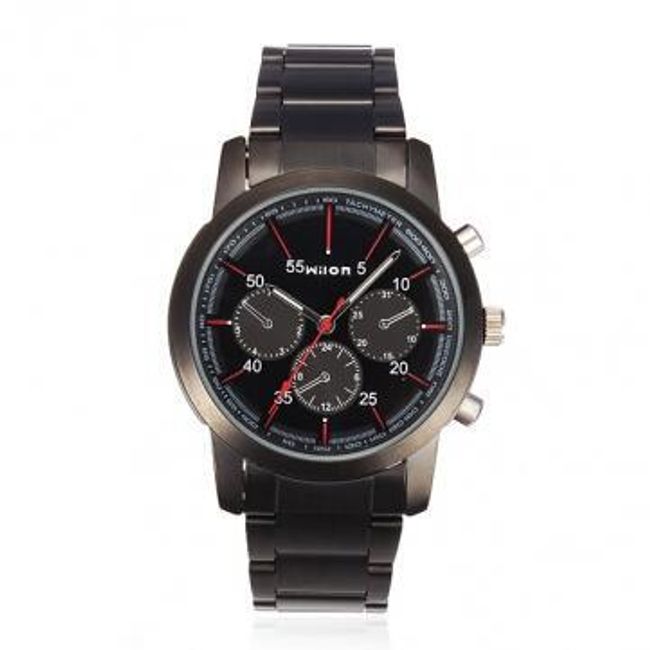 Černé ocelové hodinky - 3 barvy ciferníku 1