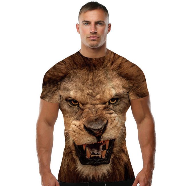 Pánské tričko s potiskem lva 1
