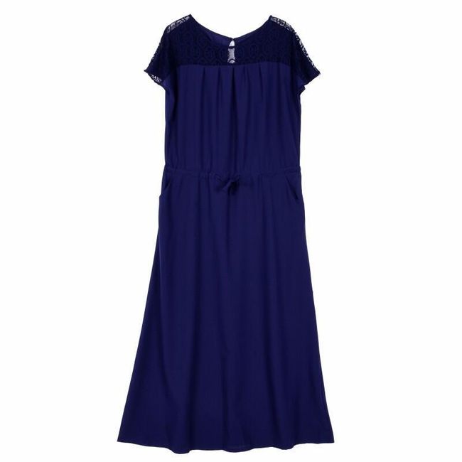 Dlhé šaty s dávkou elegancie - modré 1