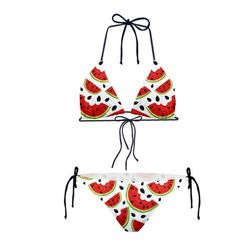 Trikotni bikini z motivom melone - 6 različic