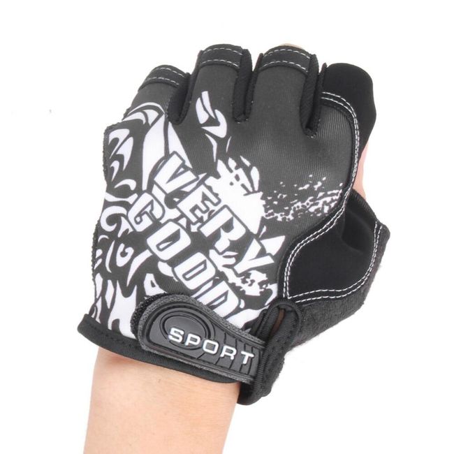 Черно-бели ръкавици за колоездене 1