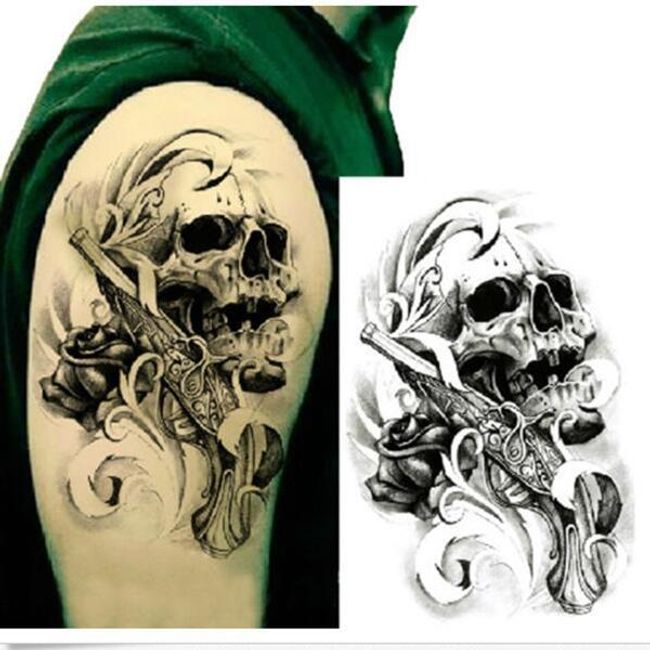 3D dočasné tetování - lebka 1