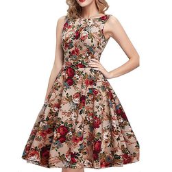 Дамска рокля с десен на цветя - 10 варианта