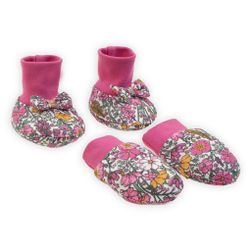 Bawełniany zestaw dla niemowląt - buciki i rękawiczki Lea RW_set-nicol-lea