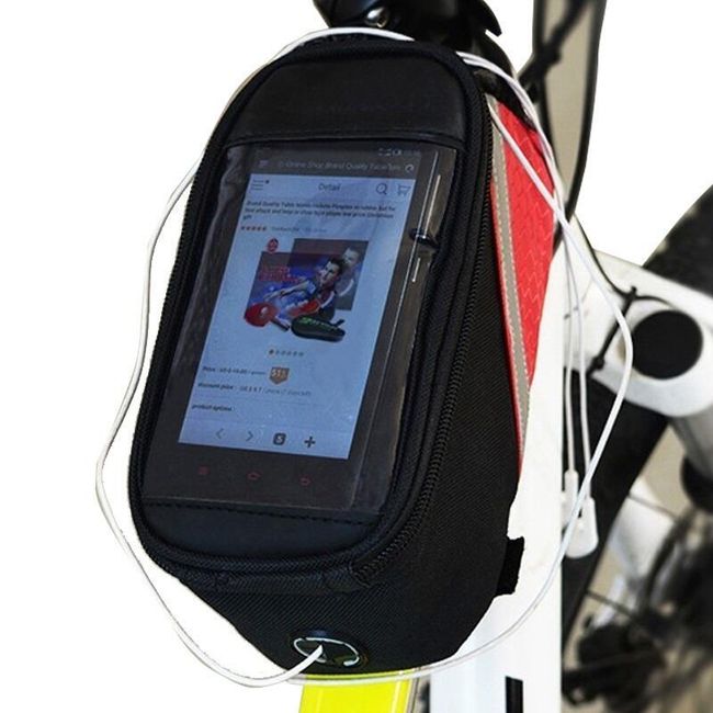 Geantă pentru cadru de bicicletă cu slot pentru smartphone 1