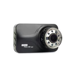 Full HD камера за автомобил с LCD дисплей - черна