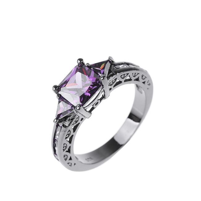 Vintage prsten s krystaly - 4 barvy 1