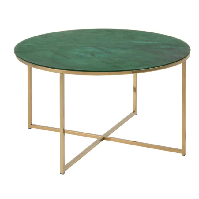 Zelený kulatý konferenční stolek ø 80 cm Alisma ZO_217599 1