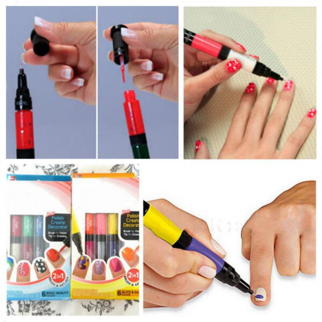 Oboustranná tužka na nehty - 3 kusy v různých barvách 1