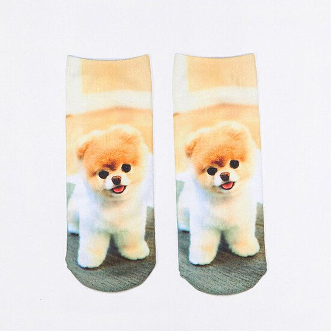 3D-s zokni aranyos kutyákkal 1