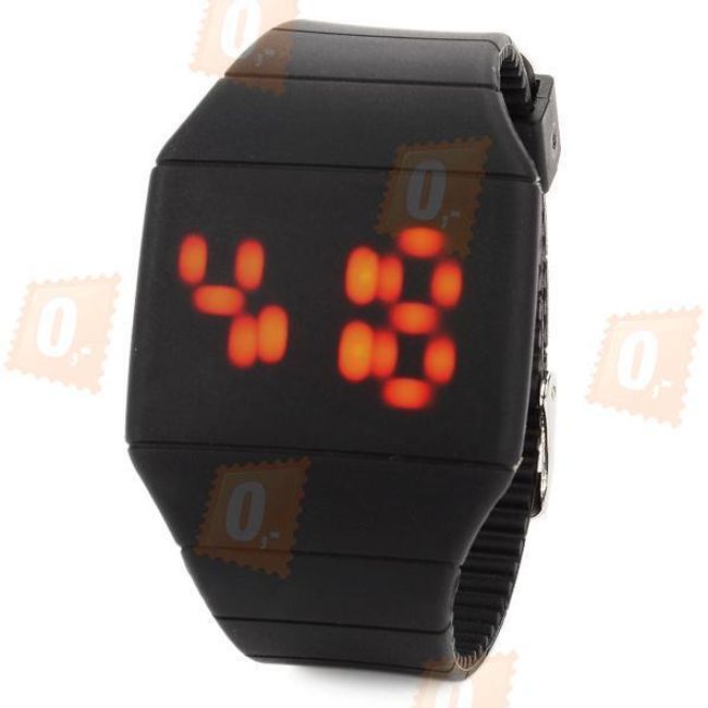 Unisex hodinky s dotykovým LED displejem - černá barva 1