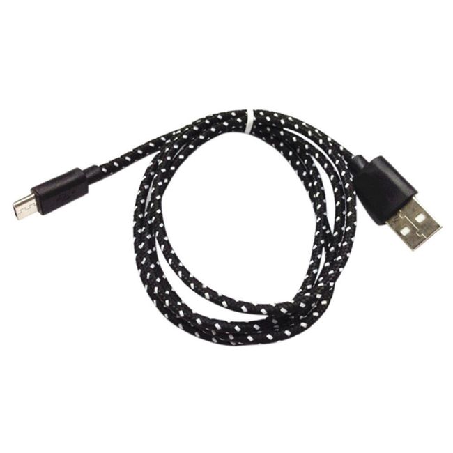 Pletený USB kabel s Micro USB koncovkou - 1 m / různé barvy  1