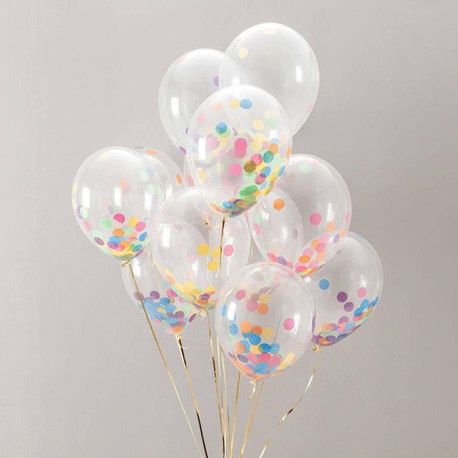Balóniky s farebnými konfetami 1