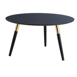 Czarny okrągły stolik kawowy ø 80 cm Nostra - ZO_252364