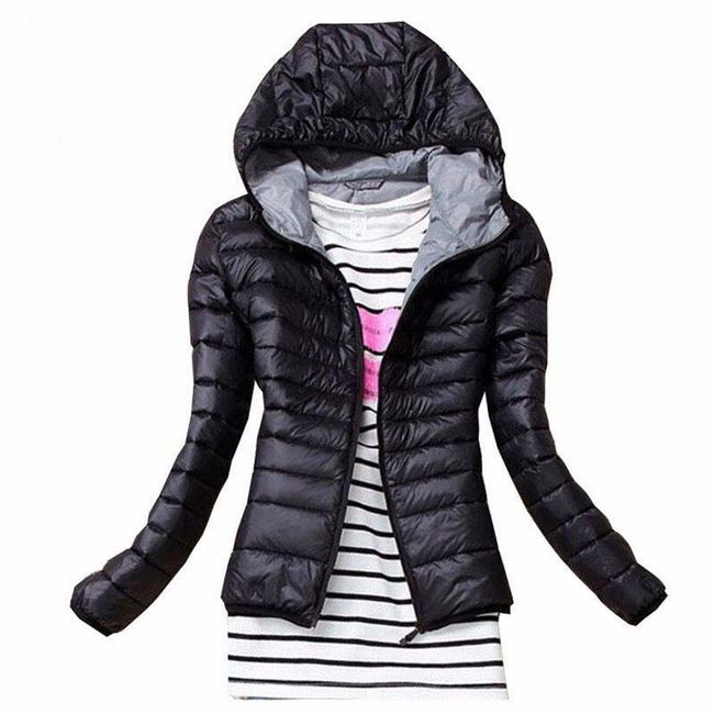 Női őszi steppelt kabát kapucnival fekete, XS - XXL méretben: ZO_236109-XL 1