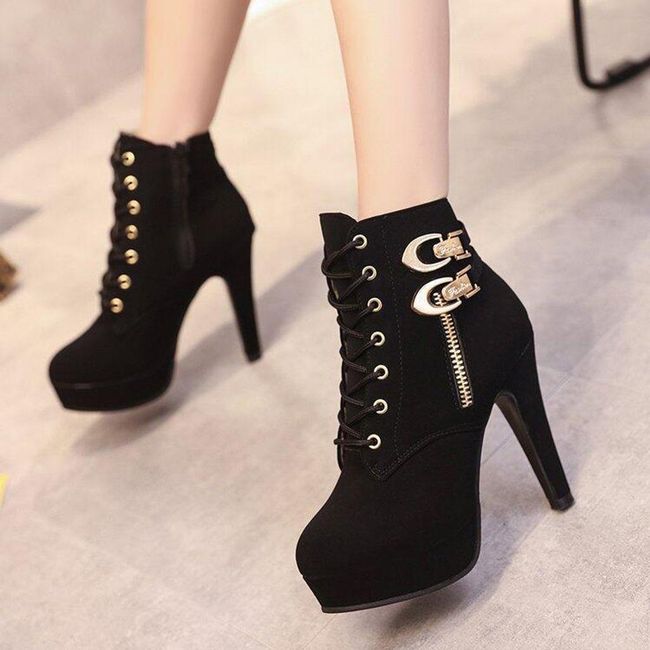 Ženski škornji s peto Black_size 36, Velikost čevljev: ZO_236547-36 1