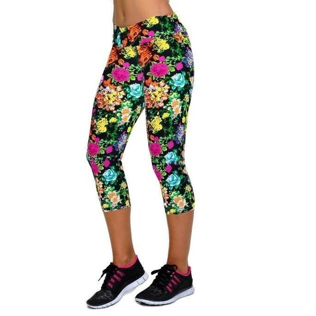 Damskie fitness legginsy trzy czwarte 1