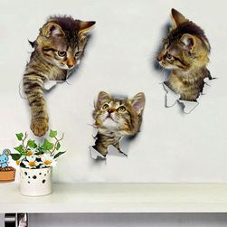 3D nalepka z Mačkami