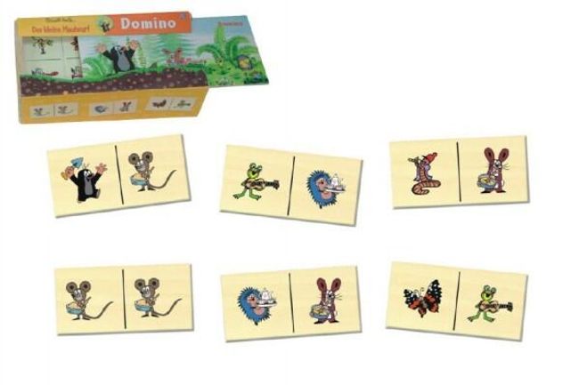 Domino Krtko drevo spoločenská hra 28 dielikov v drevenej krabičke 18x11x5cm RM_33039223 1