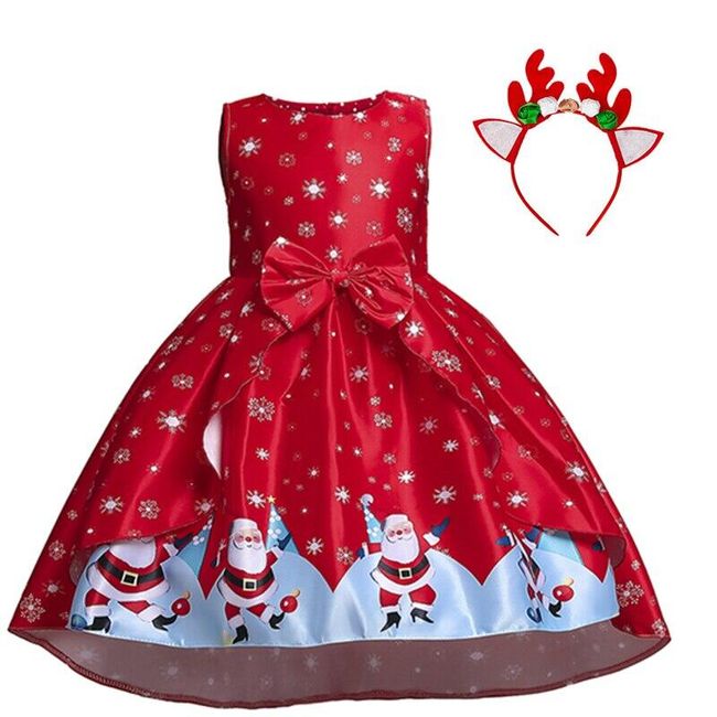 Dívčí vánoční šaty s čelenkou Mara 1