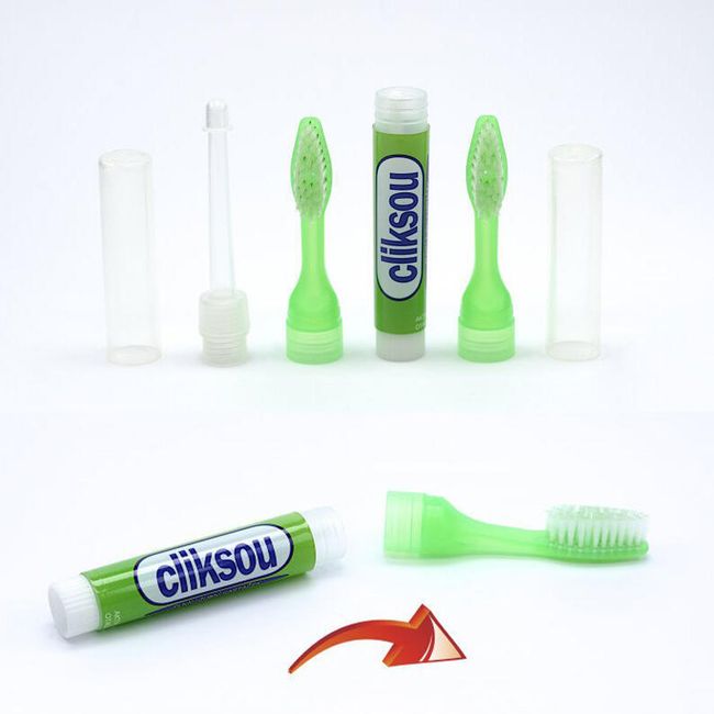 Plnící zubní kartáček Cliksou - zelený 1