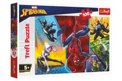 Puzzle Spiderman Marvel - do góry nogami 100 sztuk 41x27,5cm w pudełku 29x19x4cm RM_89116347