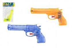 Pistol de apă plastic 17cm 3 culori într-o pungă RM_00850118