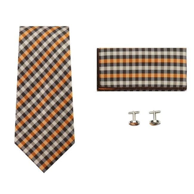 Sada pro muže - kravata, kapesník, knoflíčky 1