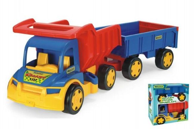 Auto Gigant Truck sklápač + detská vlečka plast 55cm v krabici Wader RM_89065100 1