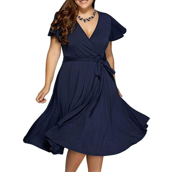Rochie Eleganta In Mărimi Mari 4 Culori Shipgratis Ro