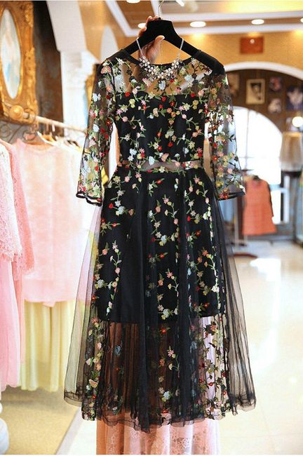 Rochie Elegantă Pentru Femei Cu Broderie Florală Shipgratis Ro