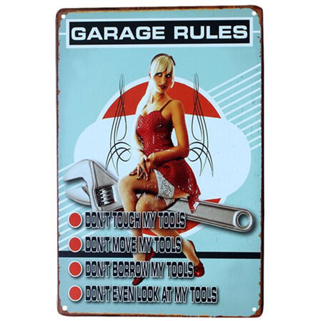 Retro znak za garažo - 7 različic 1